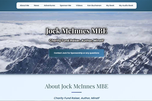 Jock McInnes MBE website homepage preview
